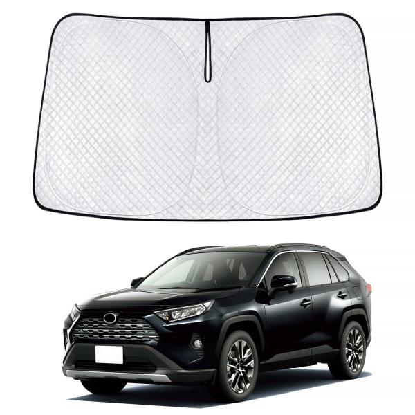 Size:トヨタ RAV4 新型 RAV4 PHV 50系 サンシェード MXAA5#/AXAH5#型 車種専用 フロントガラス用 サンシェード カーシェード 