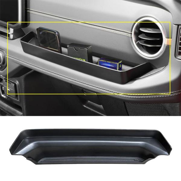 YOCTM ドアハンドルポケット ジープ ラングラー JL グラディエーター JT 4XE 2024 2025 グローブボックス 助手席 収納ボックス 収納 小物入れ カスタム 内装 パーツ アクセサリー ノンスリップマット付きYOCTM ...