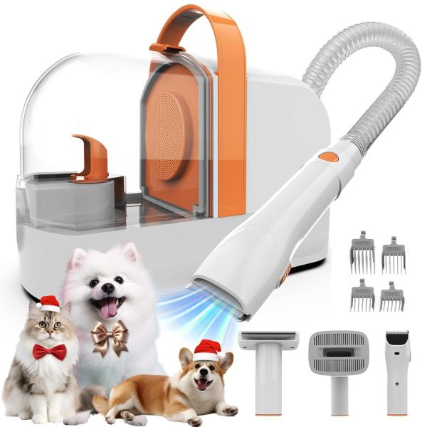 Color:オレンジ 犬用バリカン AIRROBO ペット用バリカンセット