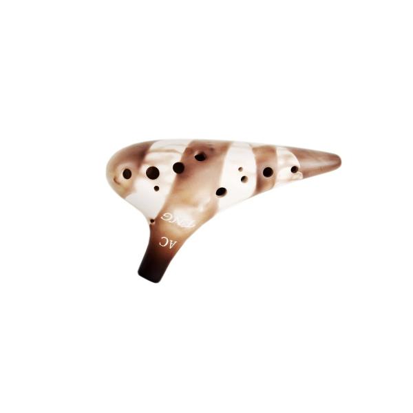 TNG 素焼 オカリナ [ シングル 12穴 アルト C調 ] (専用ケース付き) Ocarina 管吹奏 楽器 高温手作りの焼き物オカリナ: 高温で素焼きされた、手作りの12穴アルトCオカリナです。簡単に演奏できる: 初心者でも簡単に美し...