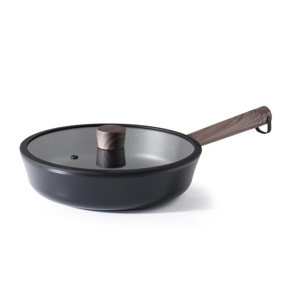 他サイト： Size:24cm SENSARTE 深型フライパン 24cm 蓋付き ノンスティック加工 IH対応 ガス火対応 炒め鍋 オール熱源対応 焦げ付きにくい 5層構造 スイスからのコート PFOの商品画像