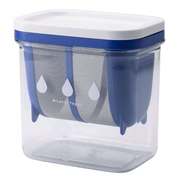 Style:スタンダード 貝印 KAI ヨーグルトメーカー スタンダード 日本製 簡単 水切り 1パック グリークヨーグルト ブルー クリア DL7264・市販のヨーグルト400gがまるまる1パック入ります。・18-8ステンレスメッシュ使用...