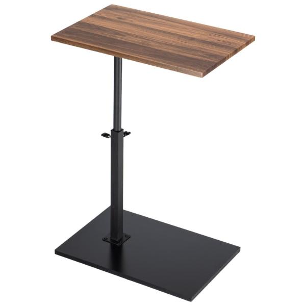 Color:ブラウン [SPobeap] 昇降式 サイドテーブル 介護テーブル ベッドサイドテーブル ソファサイド 高さ調節 差し込み 組み立て簡単 ソファテーブル 寝室用 介護用 安定性 ミニテーブル 小型 (ブラウン)・サイズ：天板33...