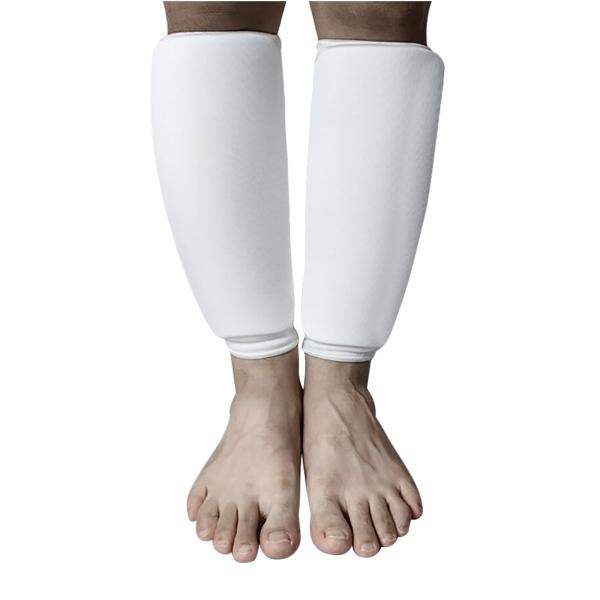 Size:L レガース キックボクシング 1ペア 前足保護 レッグガード キック用の足首サポーター フォームパッド入り 練習 作業用 足プロテクター 格闘技 空手 テコンドー レガース 蒸れない 防滑設計 脛当て 白色 L素材:綿、EVA ...