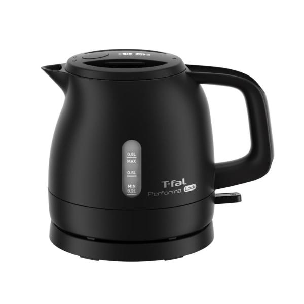 PatternName:4) 0.8L ブラック 【オンライン限定】ティファール 電気ケトル 0.8L シンプル 転倒お湯もれロック 省スチーム設計 「パフォーマ ロック ブラック」 軽量コンパクト KO1618JP?【軽量だから持ちやすい...