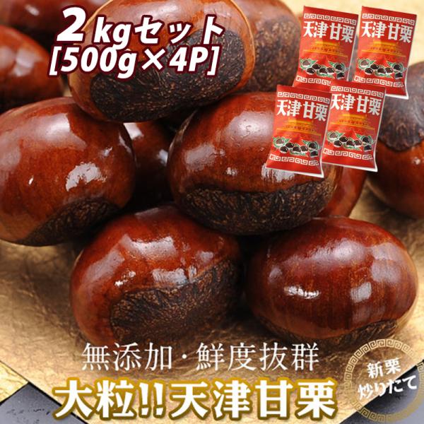 大粒天津甘栗×500g［500g×4P］賞味期限：製造より7日 常温便でお届け送料無料北海道 別途350円 沖縄 別途3200円離島は地域により実費精算となります。追加で発生する送料はご注文後メールでご案内いたします。届いたら、必ずその日の...