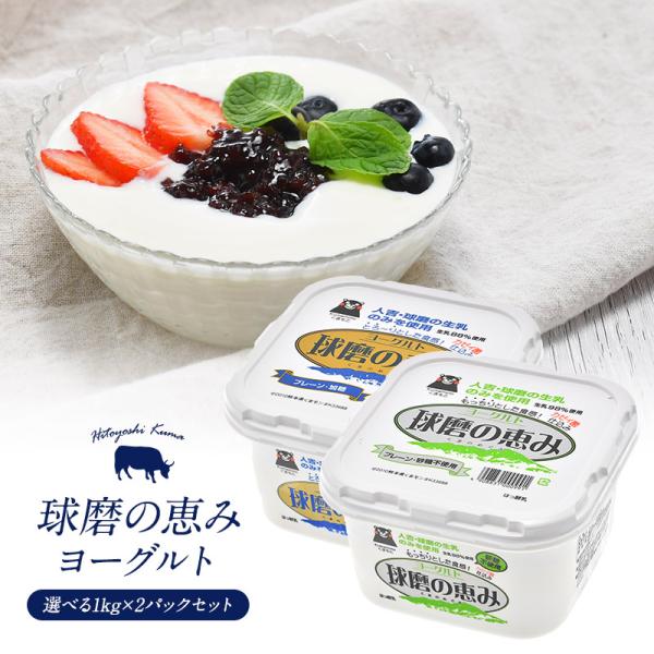 ＜＜  ITEM INFORMATION ＞＞名称       球磨の恵みヨーグルト 1kg×2パック　よりどり（加糖・砂糖不使用）商品詳細     初めてのもっちりとろ〜り食感！熊本県人吉・球磨の生乳のみを使用したヨーグルト「球磨の恵み」