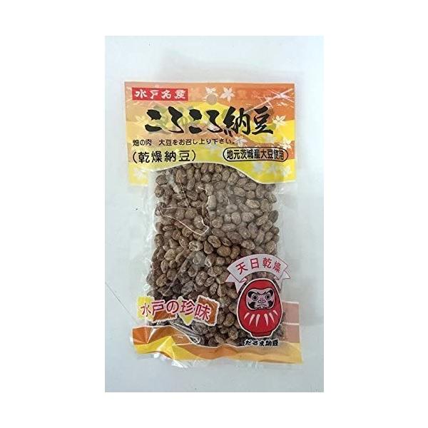 本品は納豆を天日干しして乾燥させた、伝統的な保存食です。（油で揚げたスナックタイプの「ドライ納豆」や「プチポリ納豆」とは食感、味、香り全てが異なりますので、そちらの類似品をお求めの方はご注意下さい。）こだわりの茨城県産大豆(中粒)を使用して...