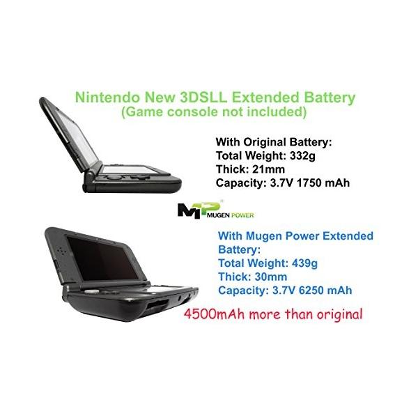 Mugen Power Nintendo New 3ds Ll Xlは 6250mahのトリプルパワーにアップグレード可能で 拡張バッテリ交 Dallasreceiver Com