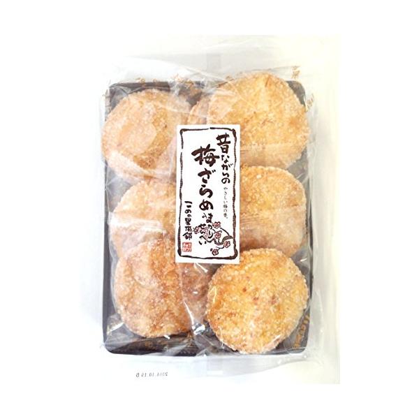 「商品情報」説明商品紹介平成16年創業依頼厳選された国産うるち米を100%使用し、1枚1枚丁寧に焼き上げたしっとりとした食感が特徴の、昔ながらのやさしい梅の香りがするざらめまがりせんべいです。本製品の製造ラインでは、卵、えび、乳、ごまを含む...