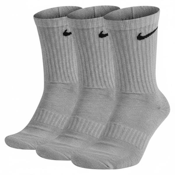 3足セット ナイキ ソックス 靴下 3P エブリデイ クッション クルー ソックス グレー NIKE
