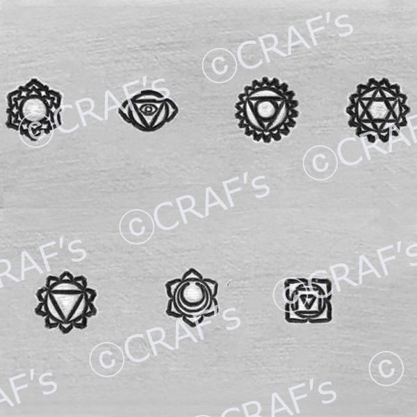 彫金刻印 Chakra Stamp Pack チャクラデザイン7本セット 革細工