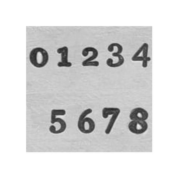 エンバーフォントナンバー刻印セット数字刻印セット0〜8（※6と9は兼用）文字サイズ　最大約2.5mm最高水準で製造されたプロ品質の刻印です。さびを防ぐために油で軽くコーティングして保管してください。この刻印は硬化鋼から設計されており、ステン...