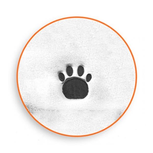 動物の足あとのデザイン刻印 SMALLPaw Print 3mm足あとのデザインメタルスタンプ SMALLデザインサイズ　最大約3mm最高水準で製造されたプロ品質の刻印です。さびを防ぐために油で軽くコーティングして保管してください。この刻印...