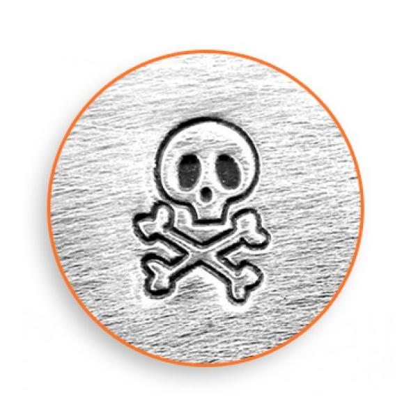 スカルデザイン刻印Skull &amp; Bonesスカル＆ボーンデザインメタルスタンプデザインサイズ　最大約6mm最高水準で製造されたプロ品質の刻印です。さびを防ぐために油で軽くコーティングして保管してください。この刻印は硬化鋼から設計さ...