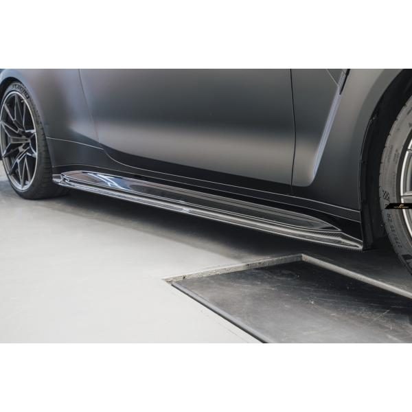 サイドスカート(ドライカーボン製)M performance style FUTURE DESIGN】BMW 4シリーズ G82 M4 サイドスカート 本物DryCarbon