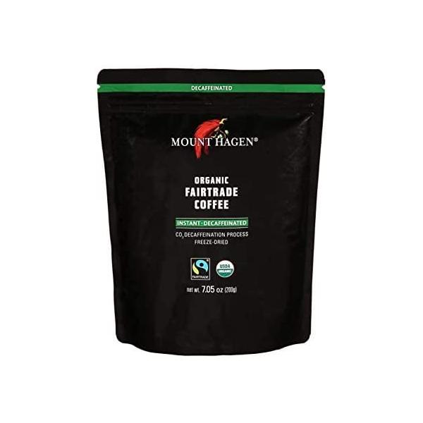 MOUNT HAGEN マウントハーゲン　オーガニック フェアトレード カフェインレス インスタントコーヒー 詰め替え用 ジップパック 200g