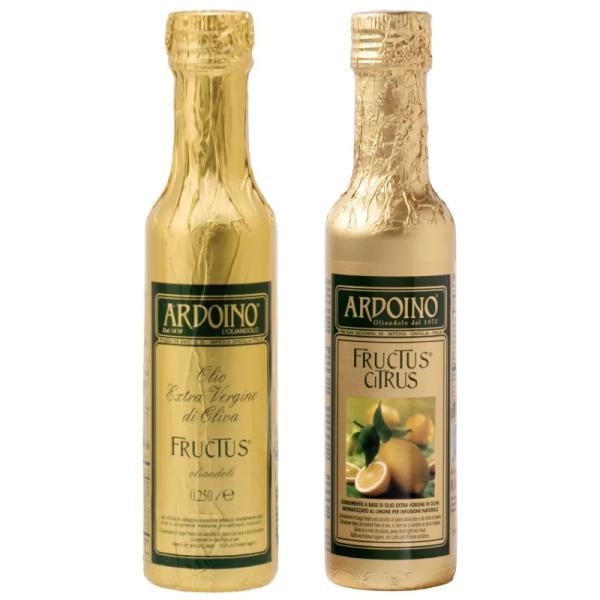 【2種セット】アルドイーノ エキストラヴァージンオリーブオイル“フルクトゥス” 250ml（フルクトゥス、フルクトゥス レモン風味 各1本）アルドイノ