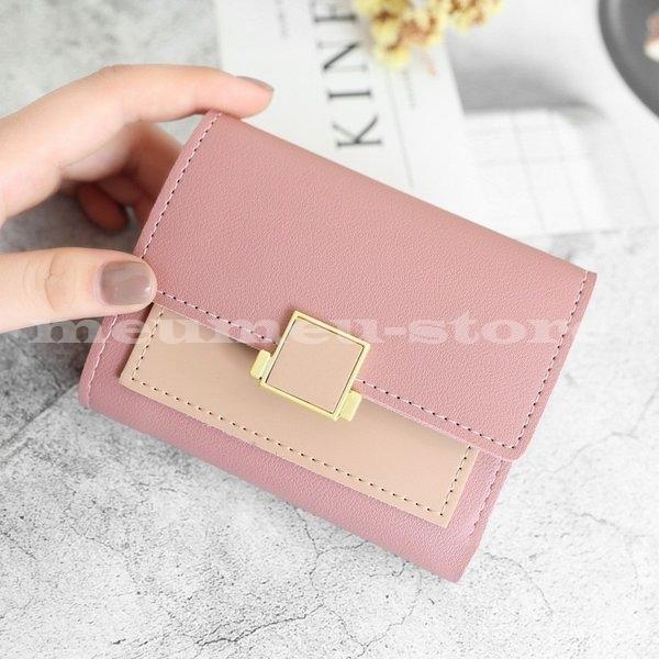 財布 3つ折り財布 折りたたみ レディース お札入れ 小銭れ カード入れ 透明窓 ジッパー付きポケット ファスナー フェイクレザー Puレザー ミニ Meu Mnkxr401 ミユミユストア 通販 Yahoo ショッピング