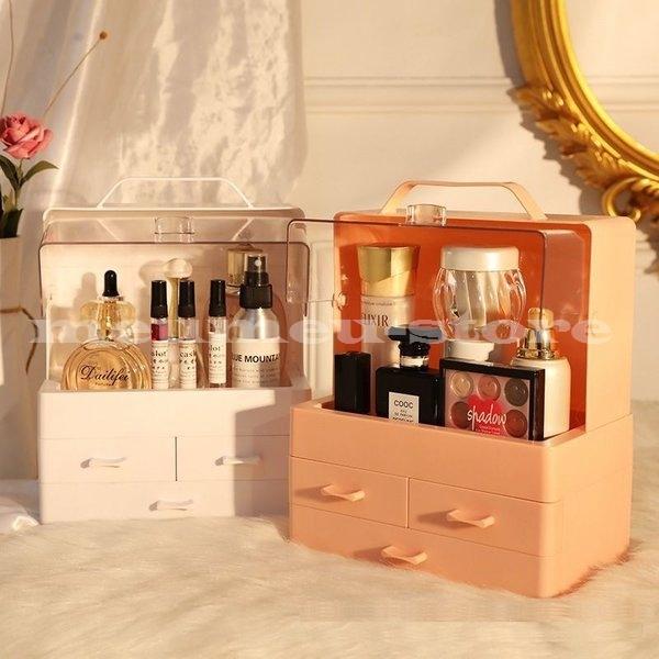 メイクボックス 化粧品ケース 引出し付き 化粧品収納 収納ボックス 透明カバー 雑貨 コスメボックス 持ち運び クリア おしゃれ 可愛い Meu Qxcid491 ミユミユストア 通販 Yahoo ショッピング