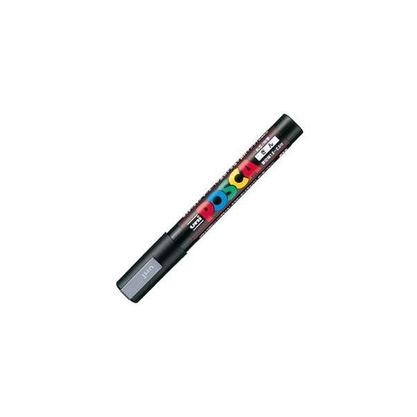 【30本セット】三菱鉛筆 水性マーカー ポスカ 中字丸芯 銀 PC5M.26 1本 ×30セット