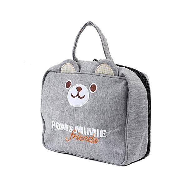 他サイト： POM＆MIMIE 消臭機能付きおむつポーチ・トラベルポーチ POMグレーの商品画像