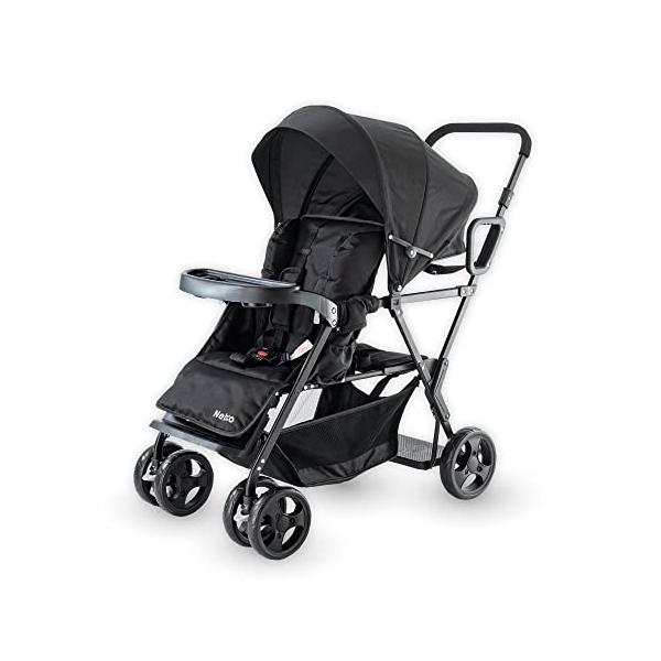 他サイト： 2人乗りサイズでもコンパクト二人乗り 2人乗り ベビーカー 軽量 折りたたみ ドリンクホルダー 大型幌 小回り 2歳半 3歳 4歳 双子 兄弟の商品画像