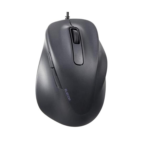 他サイト： エレコム 有線マウス EX-G 静音 XLサイズ 5ボタン 「AskDoctors評価サービス」認証 抗菌 ブラック M-XGXL30UBSKBの商品画像