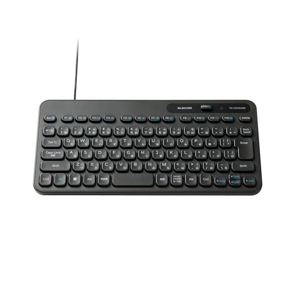 他サイト： エレコム キーボード 有線 メンブレン式 コンパクト Caps Lock機能無効化スイッチ搭載 500万回高耐久キー採用 抗菌 Windowsの商品画像