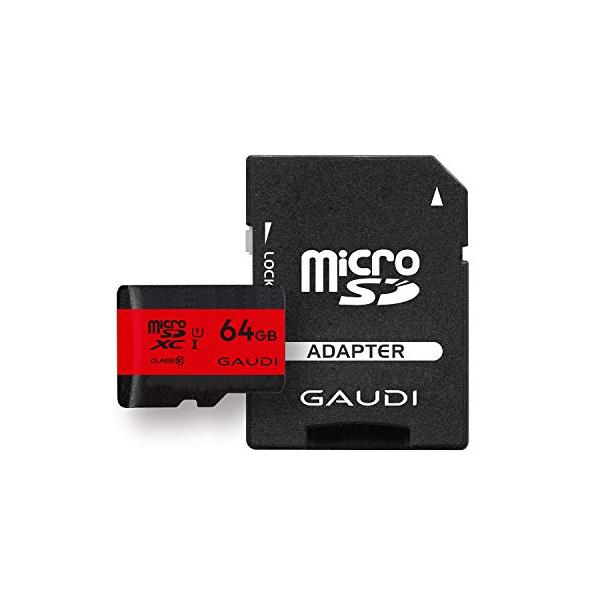 他サイト： GAUDI microSDカード 64GB UHS-I Class10 Nintendo Switch 動作確認済 3年 GMSDXCU1A64の商品画像