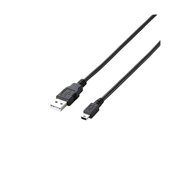 他サイト： エレコム RoHS指令準拠&amp;環境配慮パッケージ エコUSBケーブル USB2.0 A-miniBタイプ 5m ブラック U2C-JM50BKの商品画像