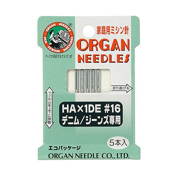 他サイト： オルガン針 ORGAN NEEDLES 家庭用ミシン針 HA×1DE #16 デニム/ジーンズ専用の商品画像