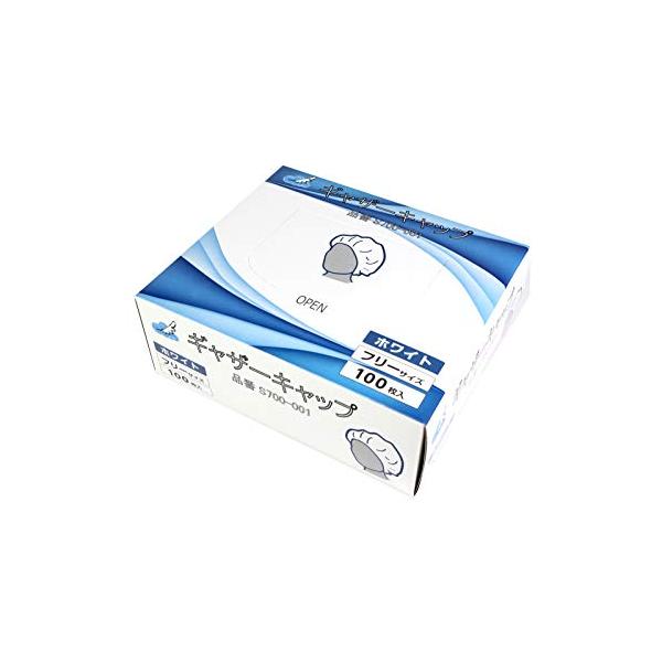 他サイト： つばさ 不織布 ヘアキャップ ギャザーキャップ 使い捨て 使い切り ホワイト 100枚入の商品画像