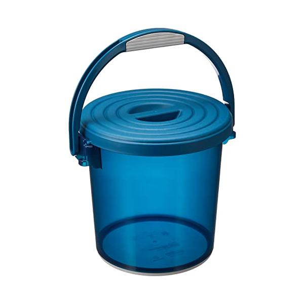 他サイト： イノマタ化学 フタ付きバケツ スプラッシュ5 5L クリアブルー 約27.4×24.8cm 3222の商品画像