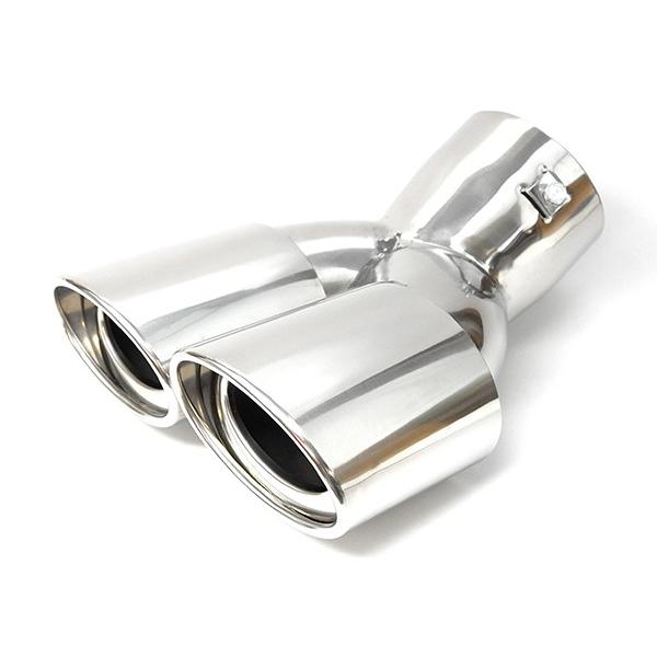 89Φ シルバー オーバル形状 マフラーカッター 【M】 1個【2434 