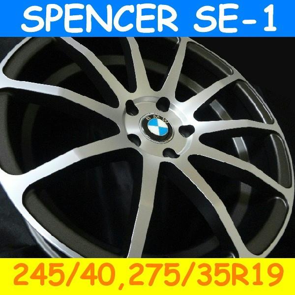 BMW F10,F11,F06,F12,F13対応 スペンサーSE-1(245/40R19,275/35R19)  (19インチ,ガンメタ,ホイール,タイヤ,1台分)