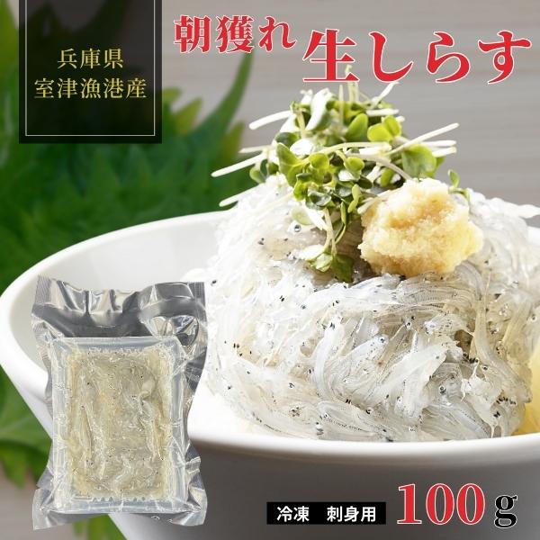 朝獲れ 生しらす 100g 冷凍 兵庫県産 業務用 生食用 刺身用シラス