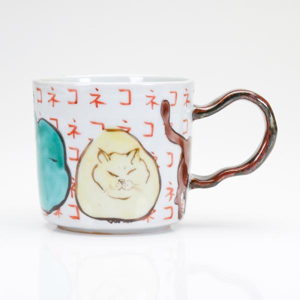 北井真衣 九谷焼 猫カップ