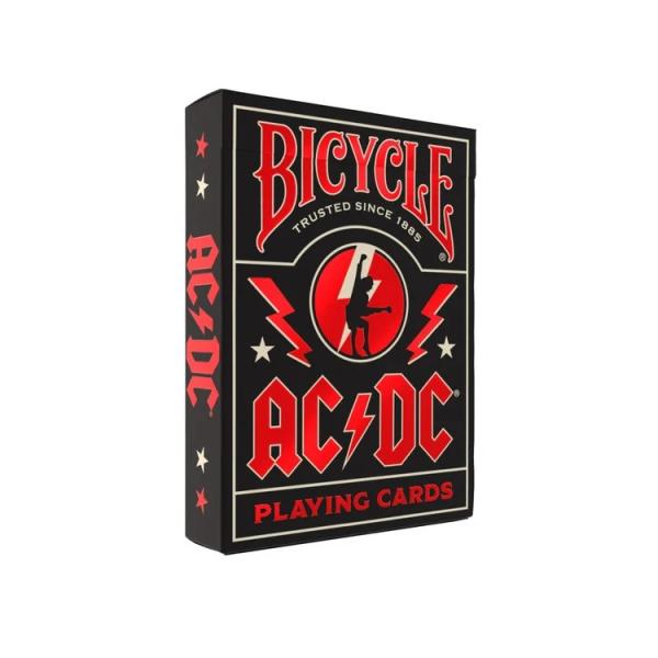 オーストラリア伝説的バンド「AC/DC」をモチーフにデザインされたカスタムバイスクルです。【商品内容】■サイズ：63mm×88mm（ポーカーサイズ）■素材：紙製■エンボス加工：◎有り■メーカー：USPC社