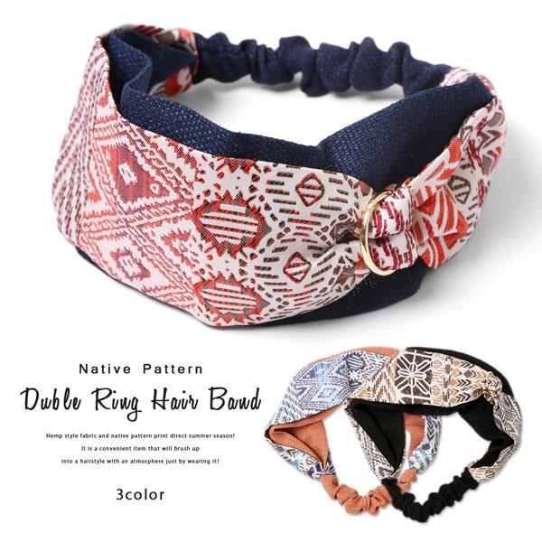 メール便 送料無料 ネイティブ柄 ダブルリング ヘアバンド ヘアアクセ バンダナ イベント フェス 野外 キャンプ アウトドア お揃い 衣装 ダンス Mha M H A Style 通販 Yahoo ショッピング
