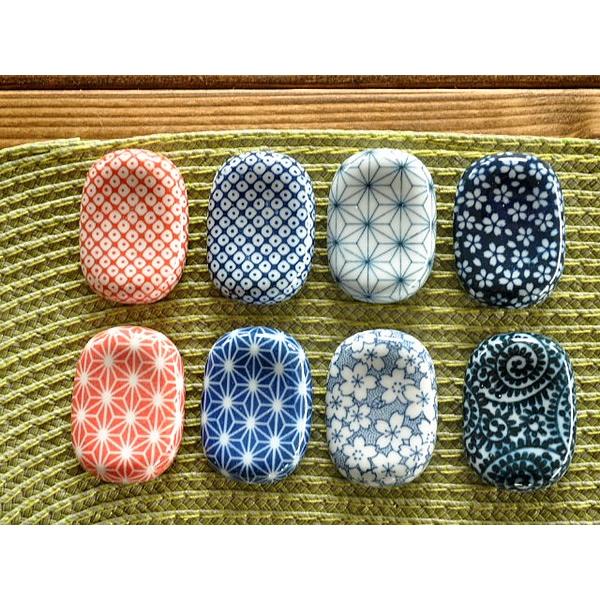 箸置き おしゃれ 和食器 カトラリーレスト 美濃焼 はしおき 楕円 豆型 小判型 和柄小判箸置き Kk 3017 Tei おしゃれ食器の通販m Home Style 通販 Yahoo ショッピング