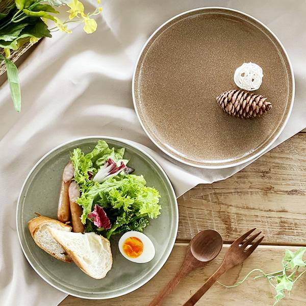 食器 おしゃれ 皿 大皿 シナモン・オリーブ22.8cmプレート 美濃 食器 おしゃれ 皿 大皿 シナモン・オリーブ22.8cmプレート 美濃
