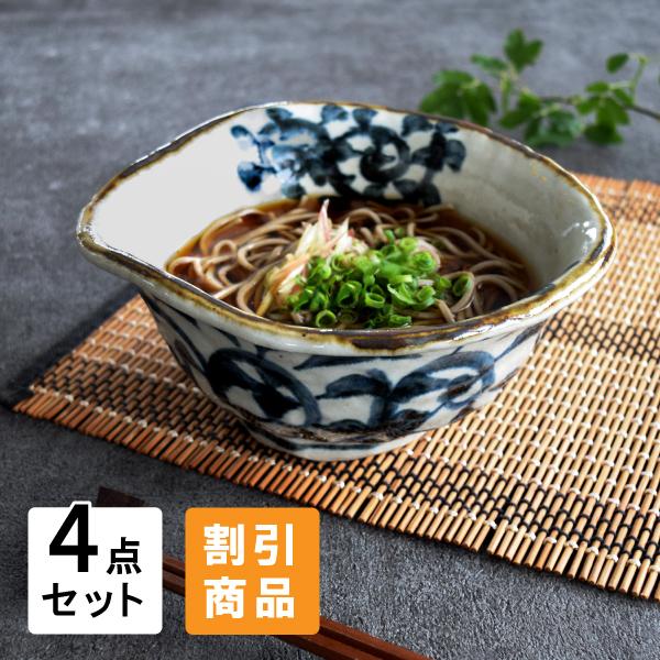 【未使用】美濃焼　手書きたこ唐草甲羅型鉢　和食器　10枚セット 呉須唐草 手描き 楽天市場】美濃焼 手描きタコ唐草多用鉢【19.5x6cm】【土物