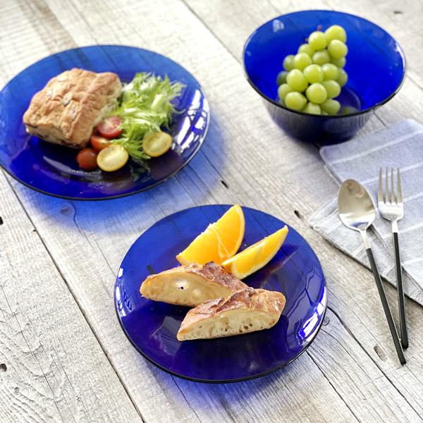 食器 おしゃれ 皿 取り皿 サファイアデザートプレート 中皿 丸皿 強化