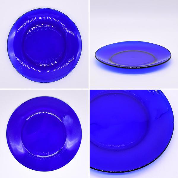 DURALEX ガラス丸皿 食器 おしゃれ 皿 取り皿 サファイアデザートプレート 中皿 丸皿 強化