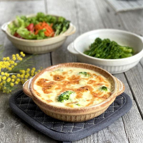 食器 おしゃれ 皿 グラタン皿 3色ラウンドグラタン 日本製 美濃焼