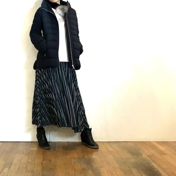 Comme une Femme コムアンファムブラック ダウンジャケット ダウン ジャケット レディース ストレッチ Comme une Femme 黒