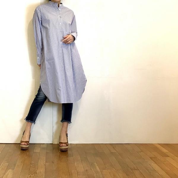 BRAHMIN シャツ Brahmin ブラーミン ストライプロングシャツ : セレクトショップ