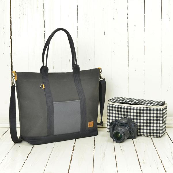 カメラバッグ 一眼レフ ショルダー インナーケース 付き 11号帆布の