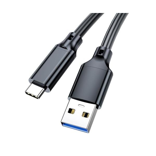 USB Type-C ケーブル 1M USB-A to USB-C ケーブル USB 3.2(Gen2) 10Gbps高速データ転送 QC3.0